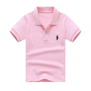 巴拉可儿纯棉吸汗短袖 纯棉班服校服潮 T恤夏季 男童女童翻领polo衫