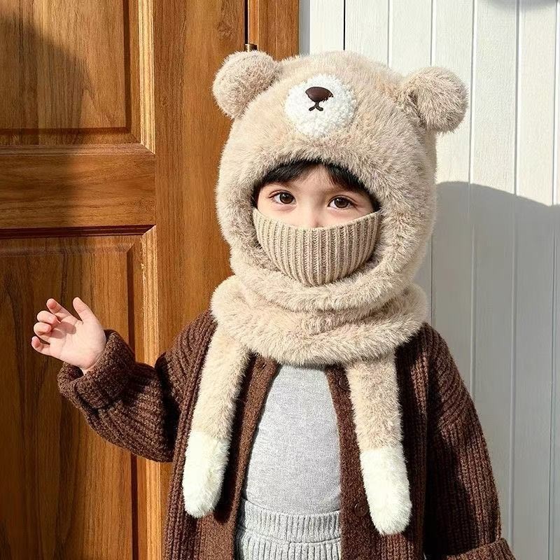儿童帽子冬季围脖口罩护耳