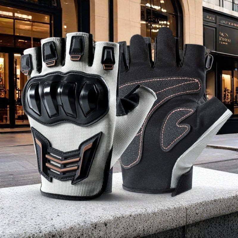 骑行摩托车夏季半指手套硬