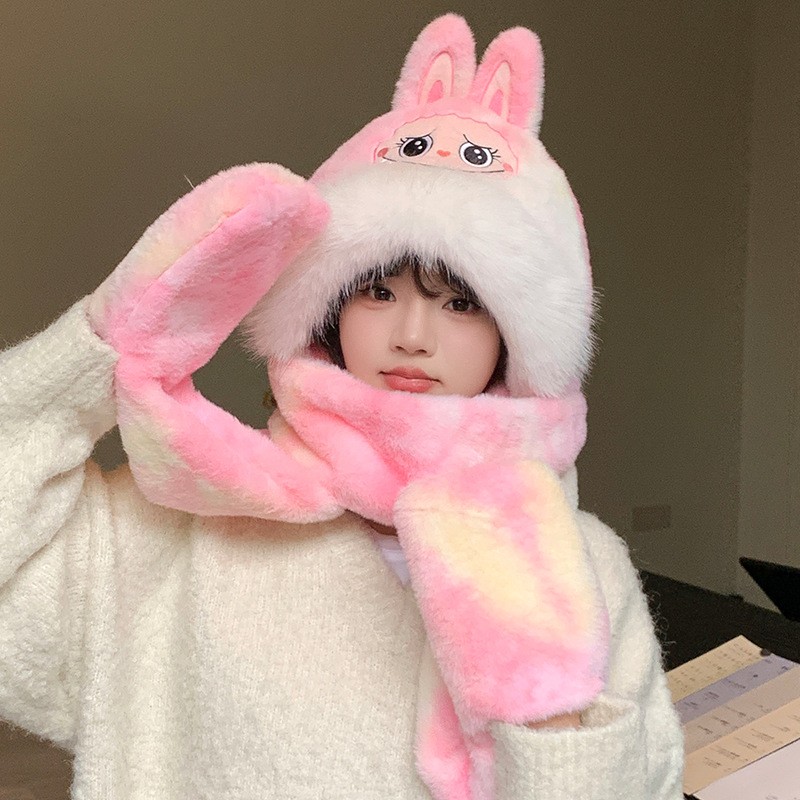 帽子秋冬季可爱围巾手套一