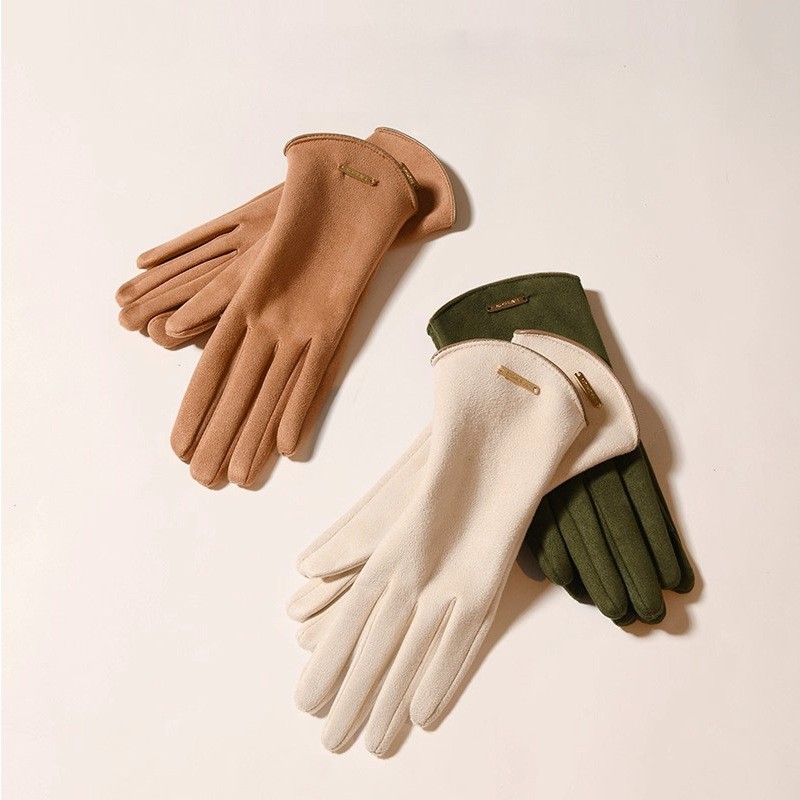 日本手套冬季女加绒厚骑行