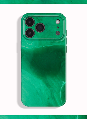 新中式翡翠绿大理石纹适用苹果17 16 15 14 13 12 11手机壳nova10荣耀500华为mate80 70 60 50 40 30一加15软