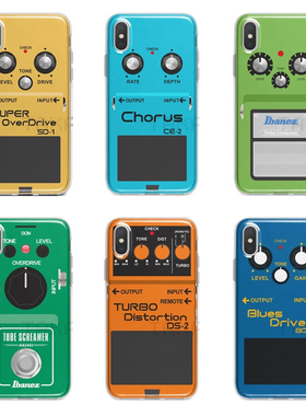 电吉他效果器手机壳适用苹果17pro华为小米OPPO三星VIVO华硕zenfone谷歌pixel摇滚任意机型