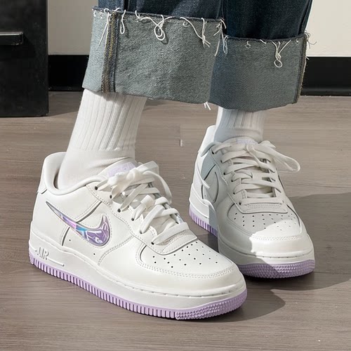 NIKE耐克鞋子正品空军一号板鞋AF1运动鞋厚底女鞋新款皮面休闲鞋