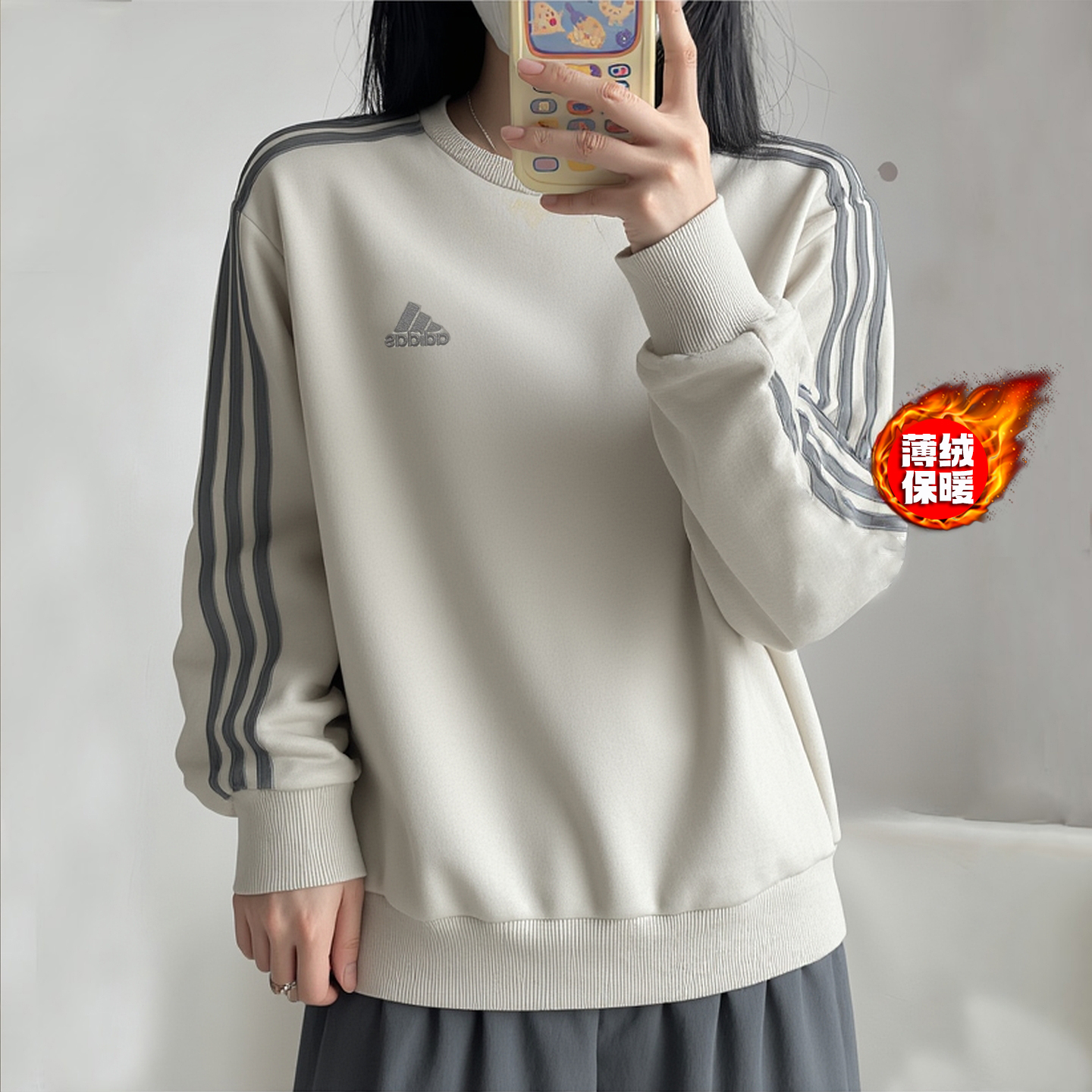 正品假一赔十加绒卫衣女冬运动服