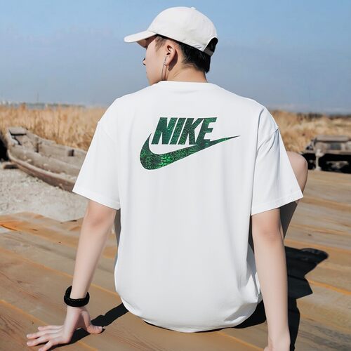 Nike耐克大标纯棉短袖T恤男上衣