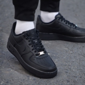 子空军一号男鞋 跑鞋 AIR 1运动鞋 Nike耐克鞋 黑色旅游鞋 FORCE 新款