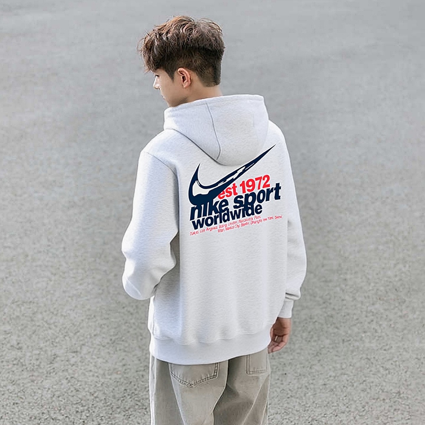 耐克官方正品加绒连帽卫衣男外套