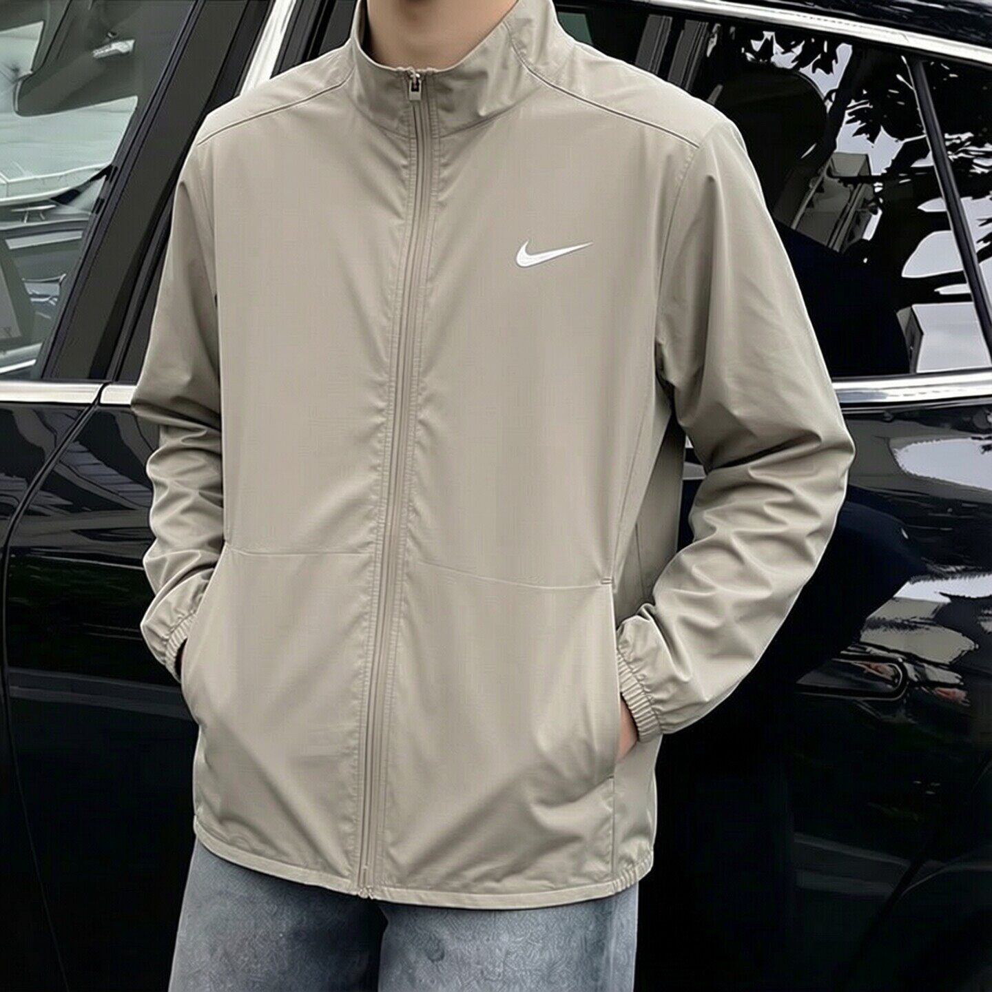 Nike耐克正品薄款外套夏季新款运动夹克男士速干上衣冰丝健身衣服