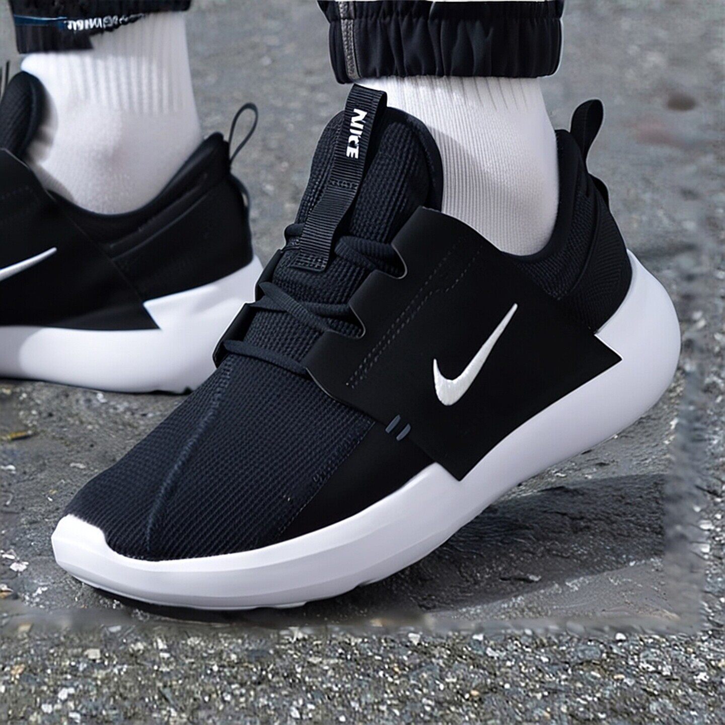 NIKE耐克男鞋夏季新款黑色运动鞋休闲鞋男士轻便网面透气跑步鞋