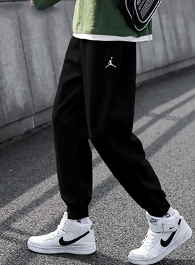 Jordan乔丹篮球运动裤冬季新款加绒保暖裤子AJ束脚卫裤男裤休闲裤