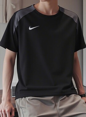 耐克正品短袖男装25夏新款Nike冰丝速干运动短袖修身训练快干T恤