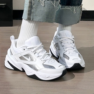 NIKE M2K TEKNO女鞋正品耐克鞋子厚底运动鞋新款老爹鞋白色跑步鞋