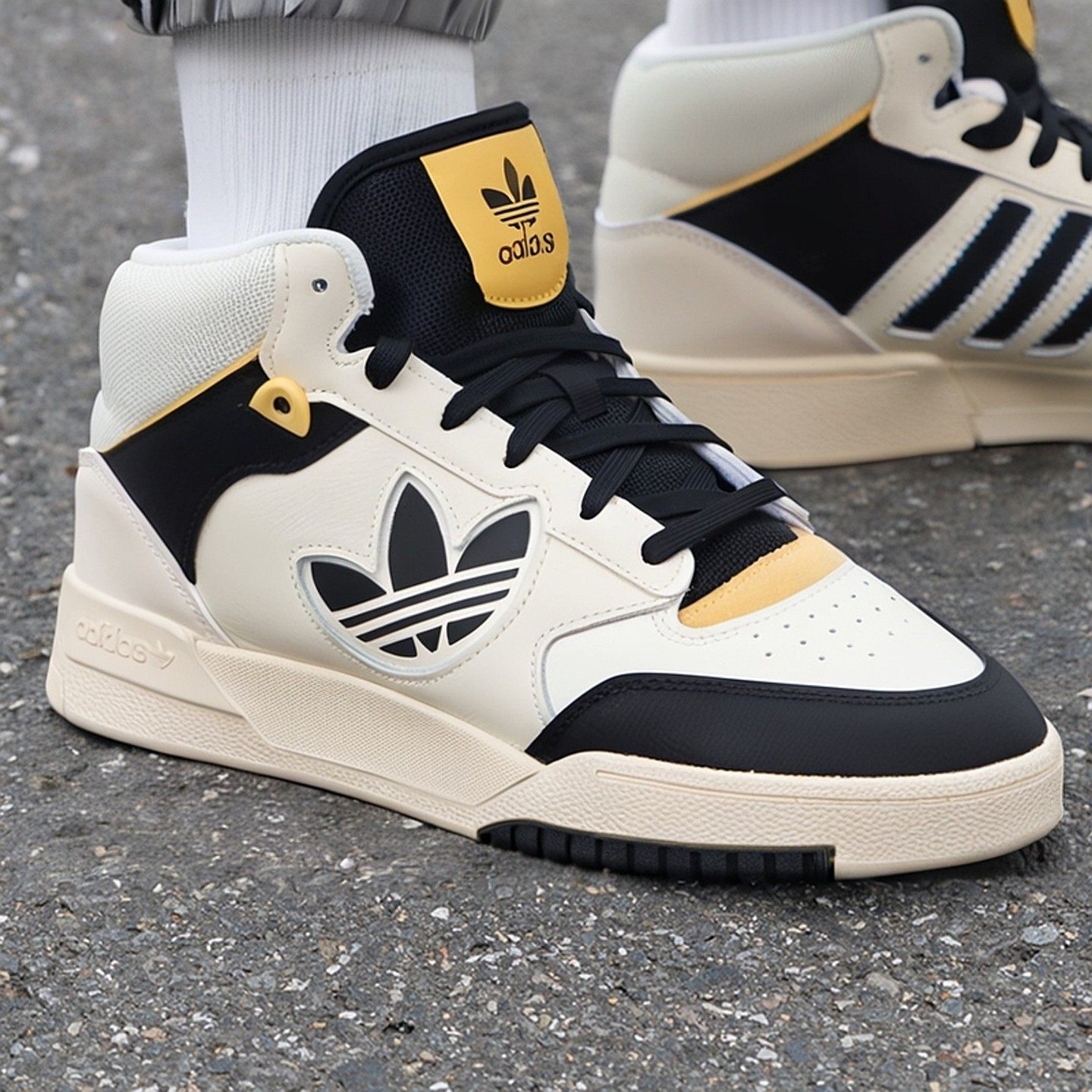 阿迪达斯三叶草男鞋女鞋皮质中高帮运动休闲鞋防滑耐磨百搭板鞋