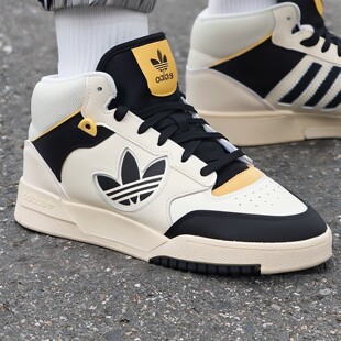 阿迪达斯三叶草男鞋女鞋皮质中高帮运动休闲鞋防滑耐磨百搭板鞋