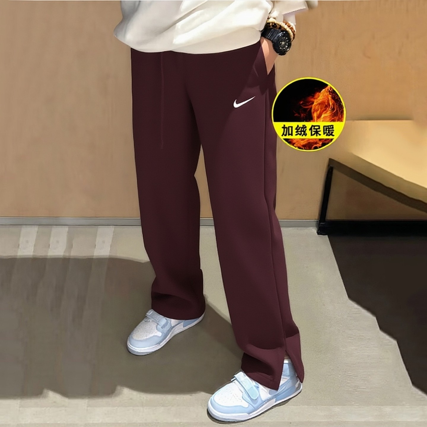 耐克卫裤女裤2025冬新款运动裤健身训练加绒保暖休闲针织直筒长裤,运动服/休闲服装,运动长裤,淘宝优惠券,粉丝福利购,淘宝优惠卷