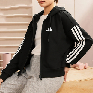 阿迪达斯外套女秋新款正品连运动服跑步夹克女士休闲上衣卫衣外套