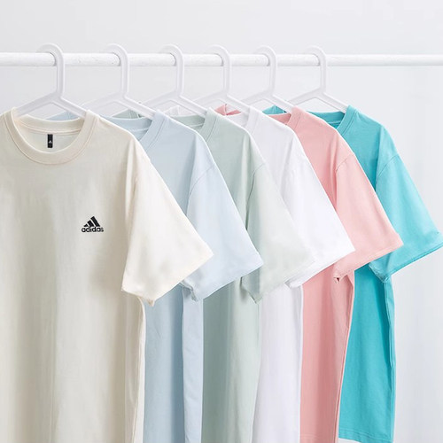 正品假一赔十T恤男夏纯色短袖