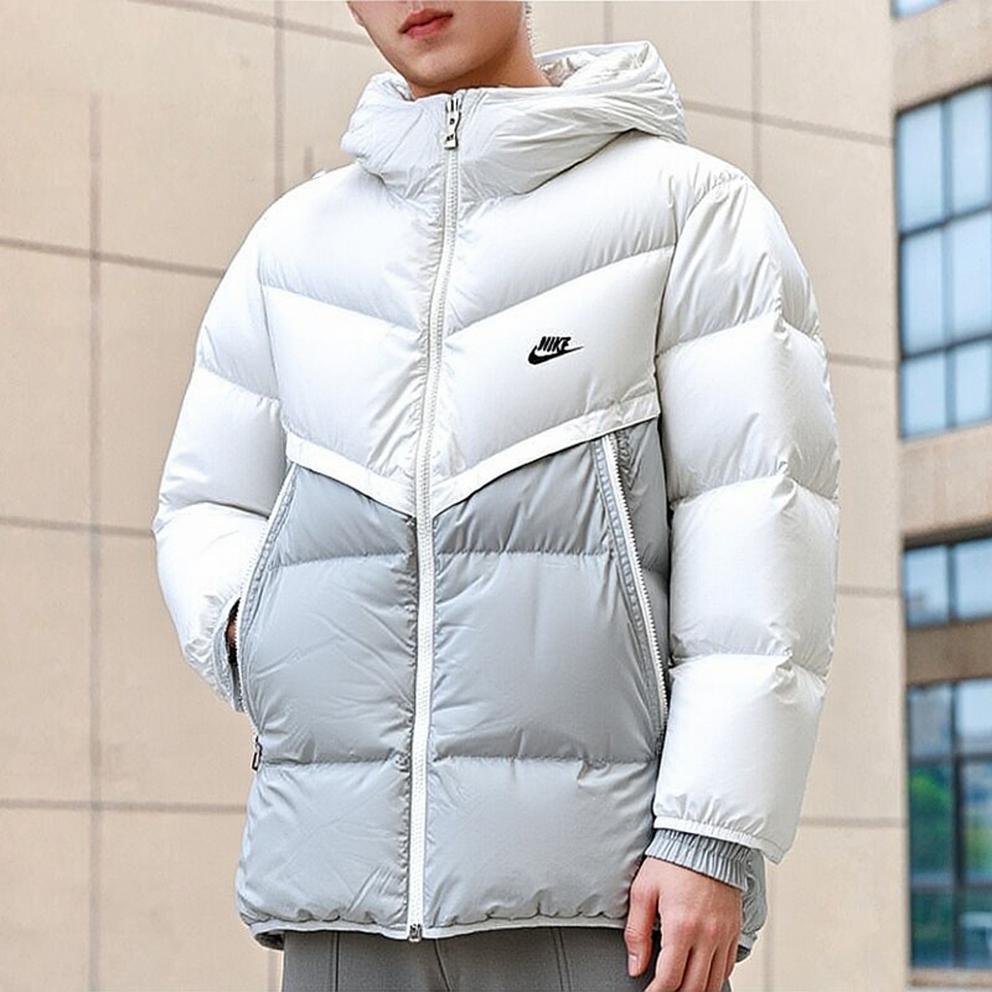 Nike耐克正品连帽羽绒服冬季新款男子外套厚款防水运动夹克DV1132