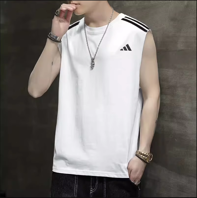 阿迪达斯篮球服坎肩运动背心男t恤训练衣速干马甲背心无袖短袖