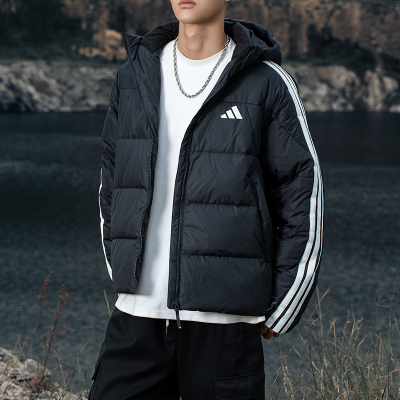阿迪达斯羽绒服男款冬季户外鸭绒加厚运动男士户外防风羽绒外套