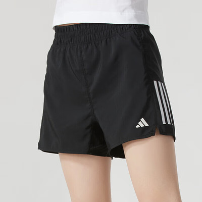 阿迪达斯短裤女裤运动裤健身跑步训练裤瑜伽宽松三分裤透气梭织裤