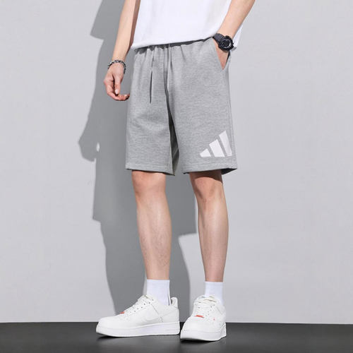 正品假一赔十灰色针织短裤男夏