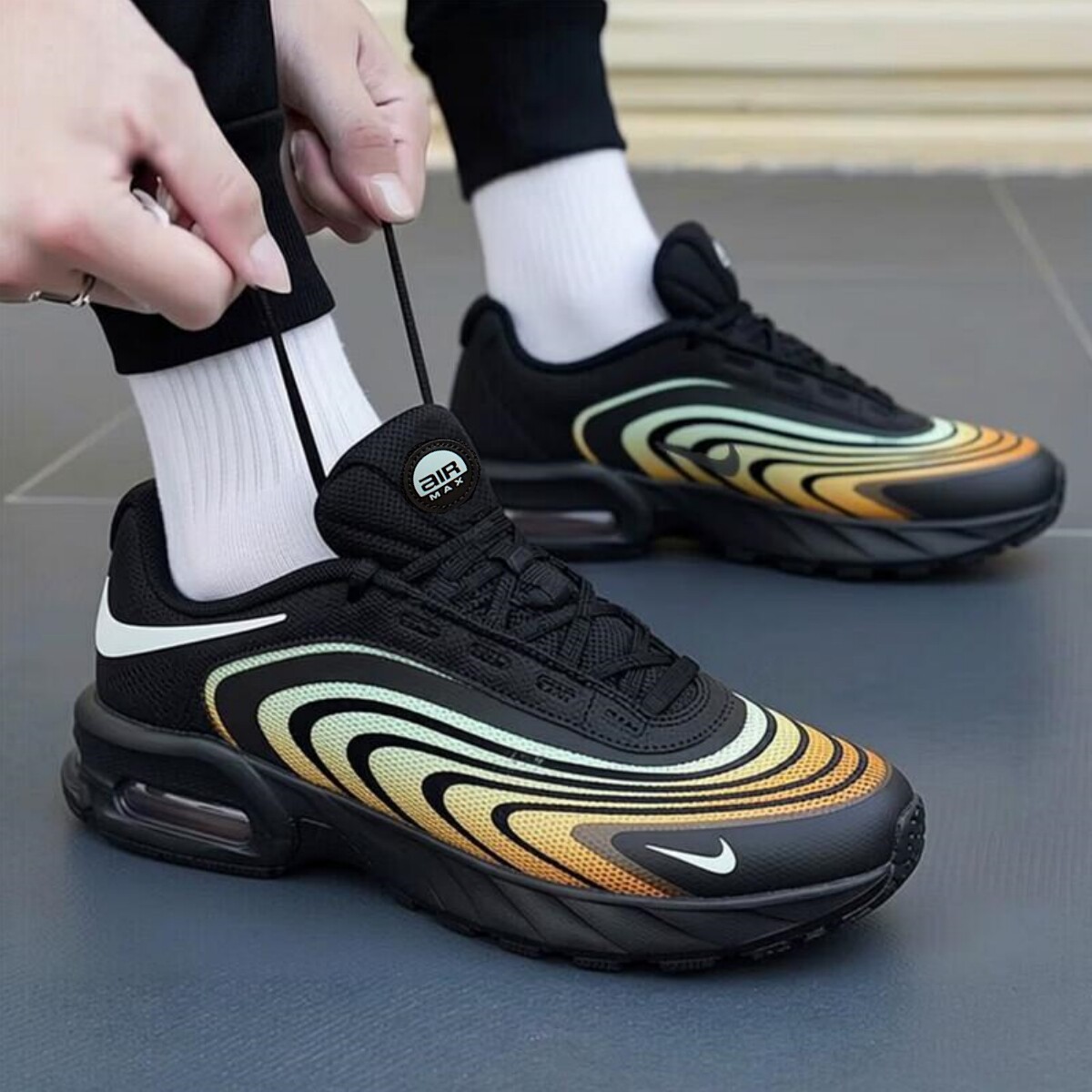 Nike耐克AIR MAX气垫运动鞋潮流渐变色男鞋新款休闲鞋减震跑步鞋