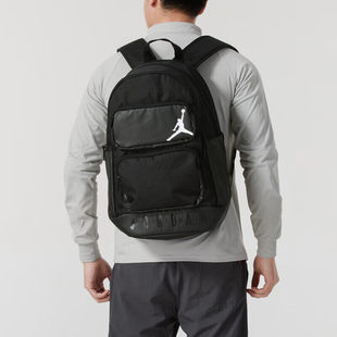 Jordan篮球双肩包旅行学生书包运动正品AJ黑色登山包收纳休闲背包