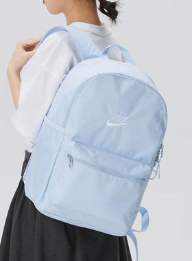 蓝色背包耐克双肩包大容量运动旅行包Nike正品高中男女包学生书包