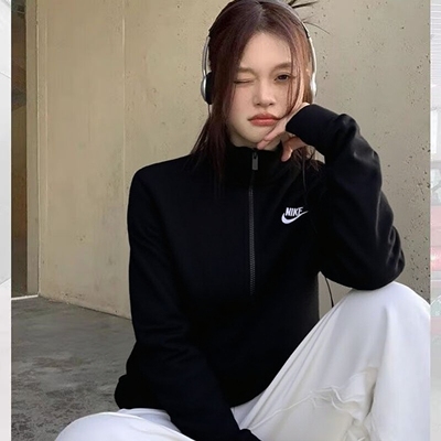 NIKE耐克女士卫衣女装2025秋季新款半拉链上衣运动服套头衫DQ5839