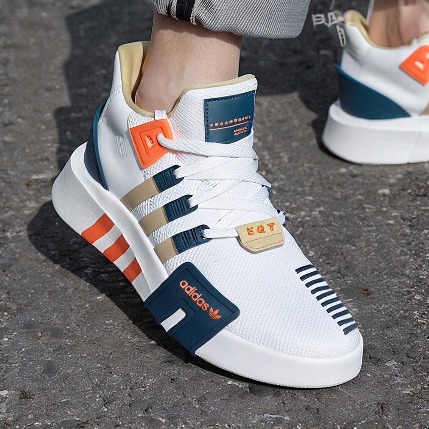 阿迪达斯三叶草男女鞋夏季新款透气休闲百搭小白鞋复古EQT跑步鞋