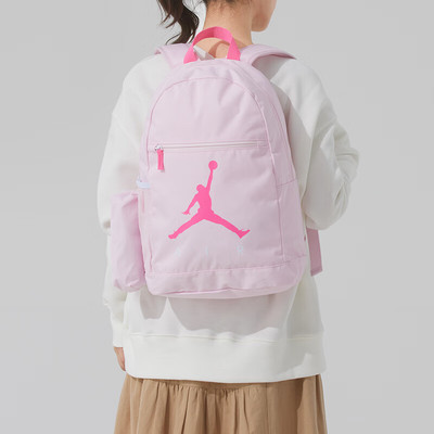 乔丹官方正品粉色双肩背包运动包