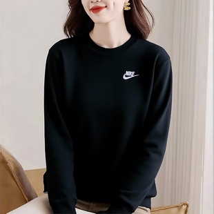 薄绒卫衣Nike耐克正品刺绣标外套女子跑步运动服2026年新款套头衫