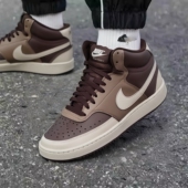 潮流百搭潮鞋 Nike耐克中高帮鞋 学生运动板鞋 皮面休闲鞋 男鞋 春秋季