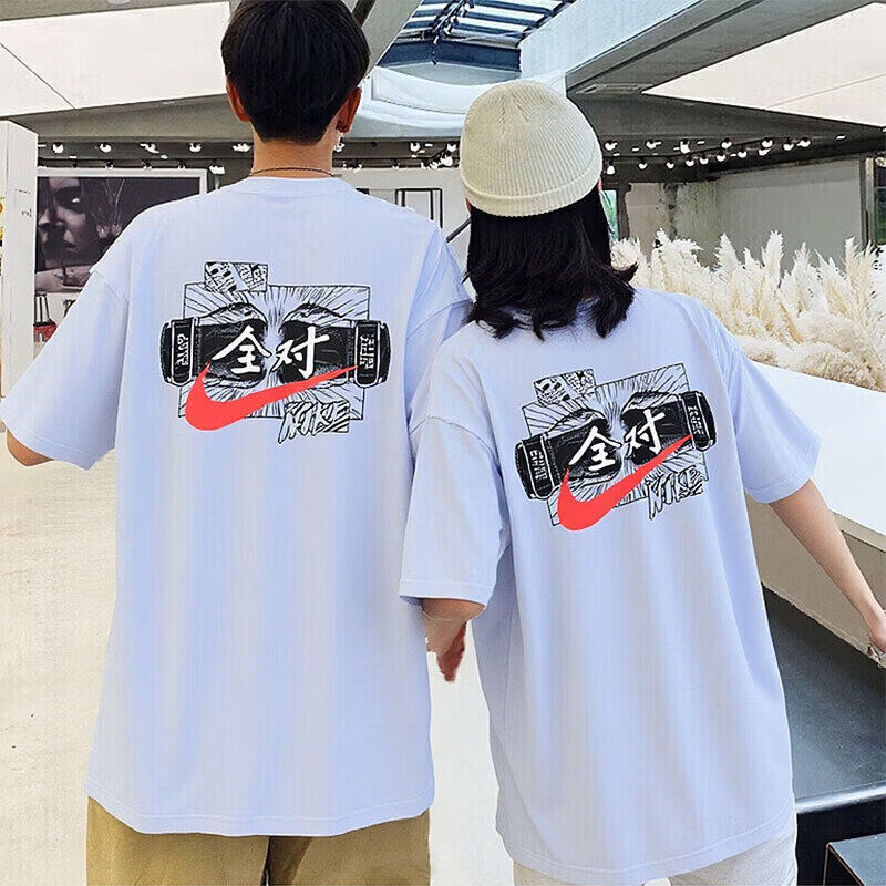 Nike耐克中考高考短袖全对印花T恤新款男女情侣装上衣宽松运动服