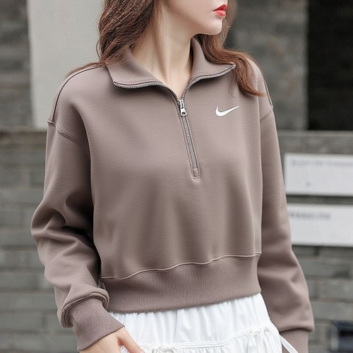 耐克官方正品半拉链卫衣女运动服