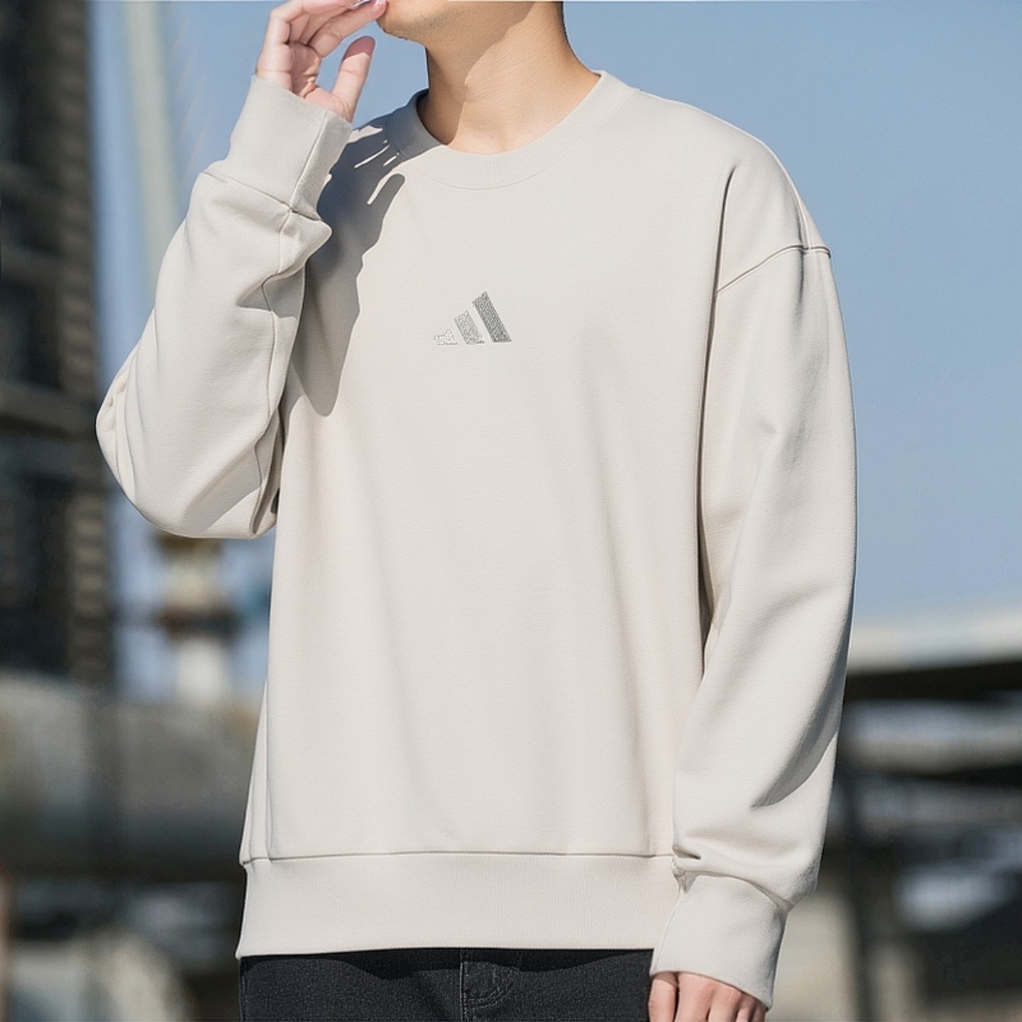 阿迪达斯卫衣男秋季新款正品针织打底衫宽松纯棉篮球上衣运动服