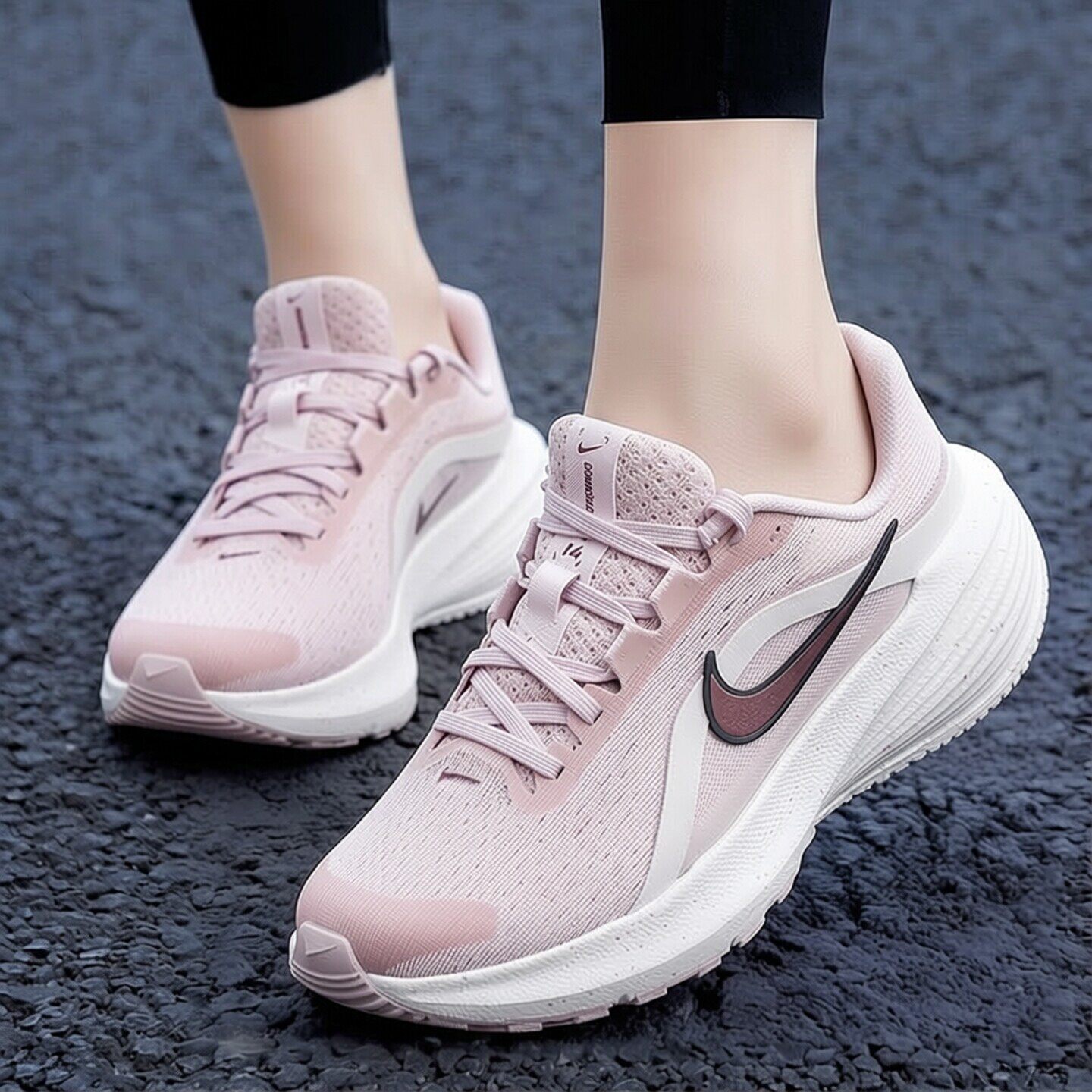 NIKE耐克鞋子正品跑步鞋粉色女鞋新款运动鞋厚底透气网面鞋休闲鞋