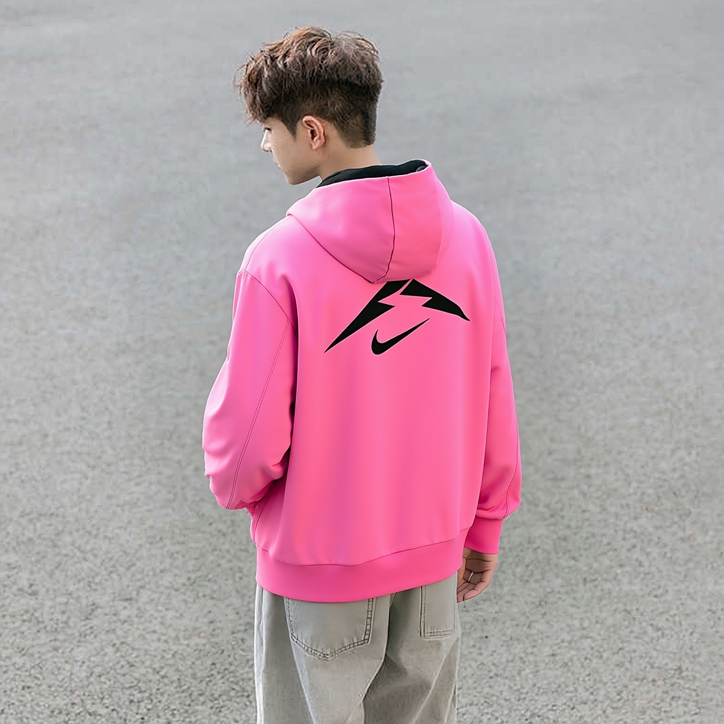 耐克官方正品粉色速干卫衣运动服