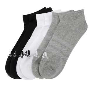 阿迪达斯短筒男袜女袜夏季透气休闲袜三双船袜毛巾袜运动袜HT3434