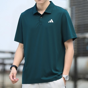 运动服透气速干休闲T恤 阿迪达斯翻领短袖 男夏季 新款 商务POLO衫