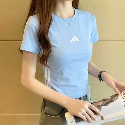 正品假一赔十短袖女修身T恤夏
