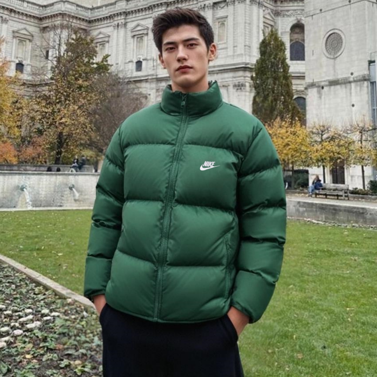 耐克官方正品保暖立领羽绒服运动