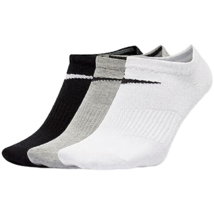 Nike耐克短筒袜男女袜透气训练篮球袜船袜三色三双装运动袜SX4705