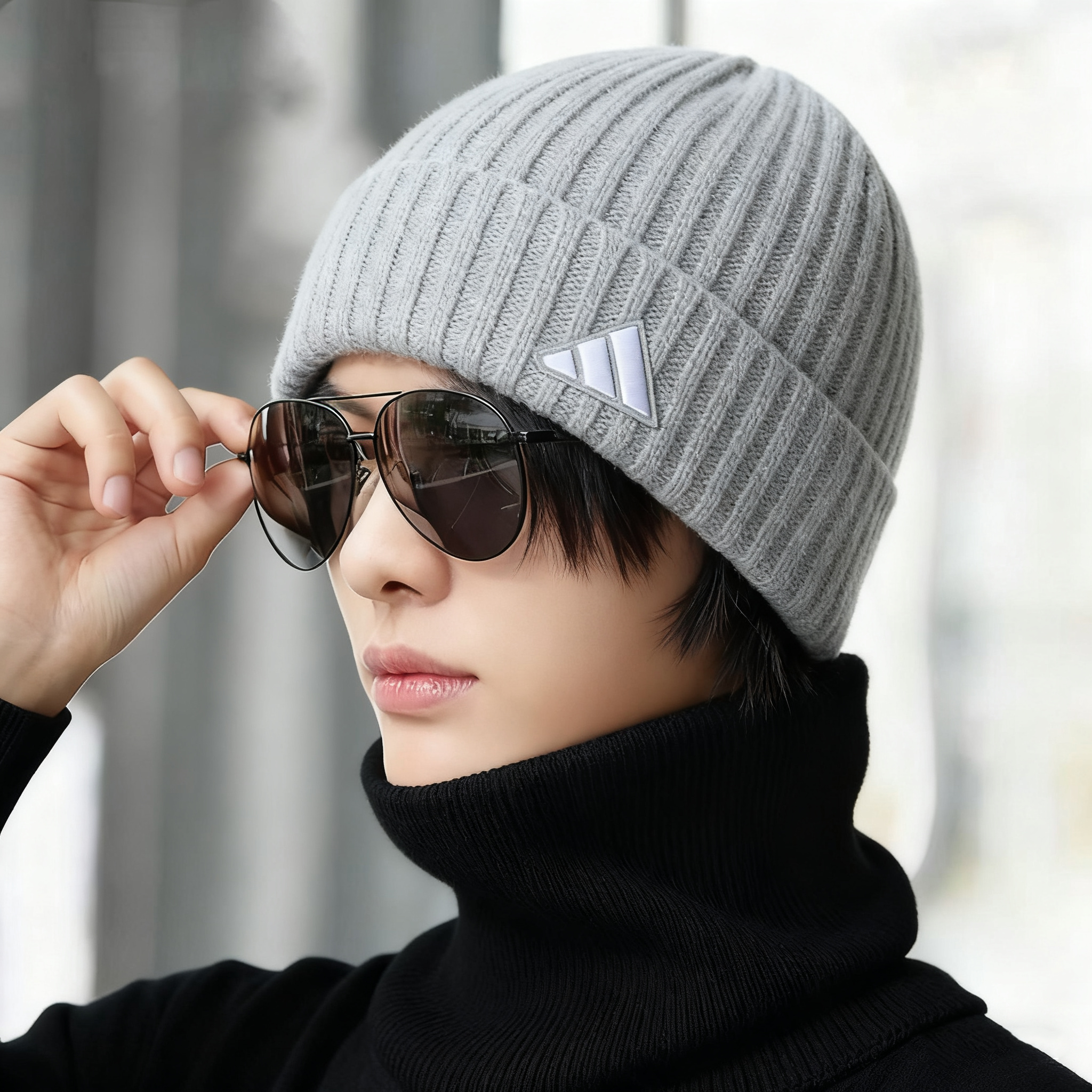 阿迪达斯灰色毛线帽男帽女帽秋冬新款保暖绒线帽时尚针织套头帽,运动包/户外包/配件,运动帽,淘宝优惠券,粉丝福利购,淘宝优惠卷