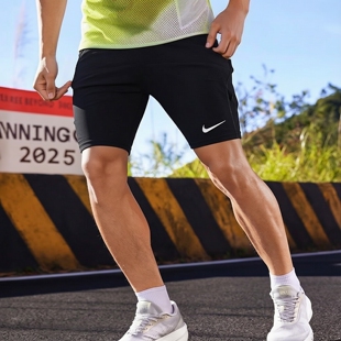 Nike耐克健身短裤冰丝速干运动裤紧身跑步裤子新款男裤高弹训练裤