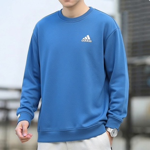 阿迪达斯卫衣外套男装春季新款运动服圆领休闲舒适时尚轻便套头衫