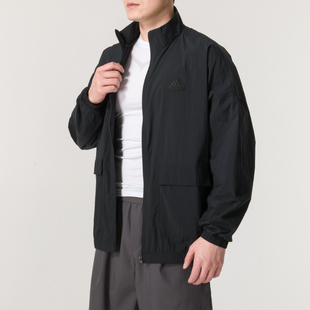 休闲宽松外套IT3954 梭织防风衣男士 阿迪达斯立领夹克男秋季 新款
