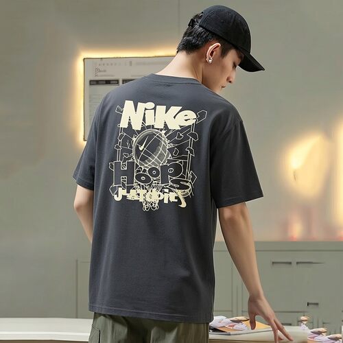 Nike耐克夏季新款篮球T恤男士纯棉短袖薄款透气运动装健身上衣潮